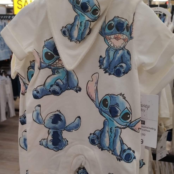 F&F Other - Stitch baby grow + bib